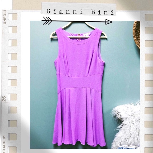 Pantone Purple Mini Dress Gianni Bini - Picture 4 of 4